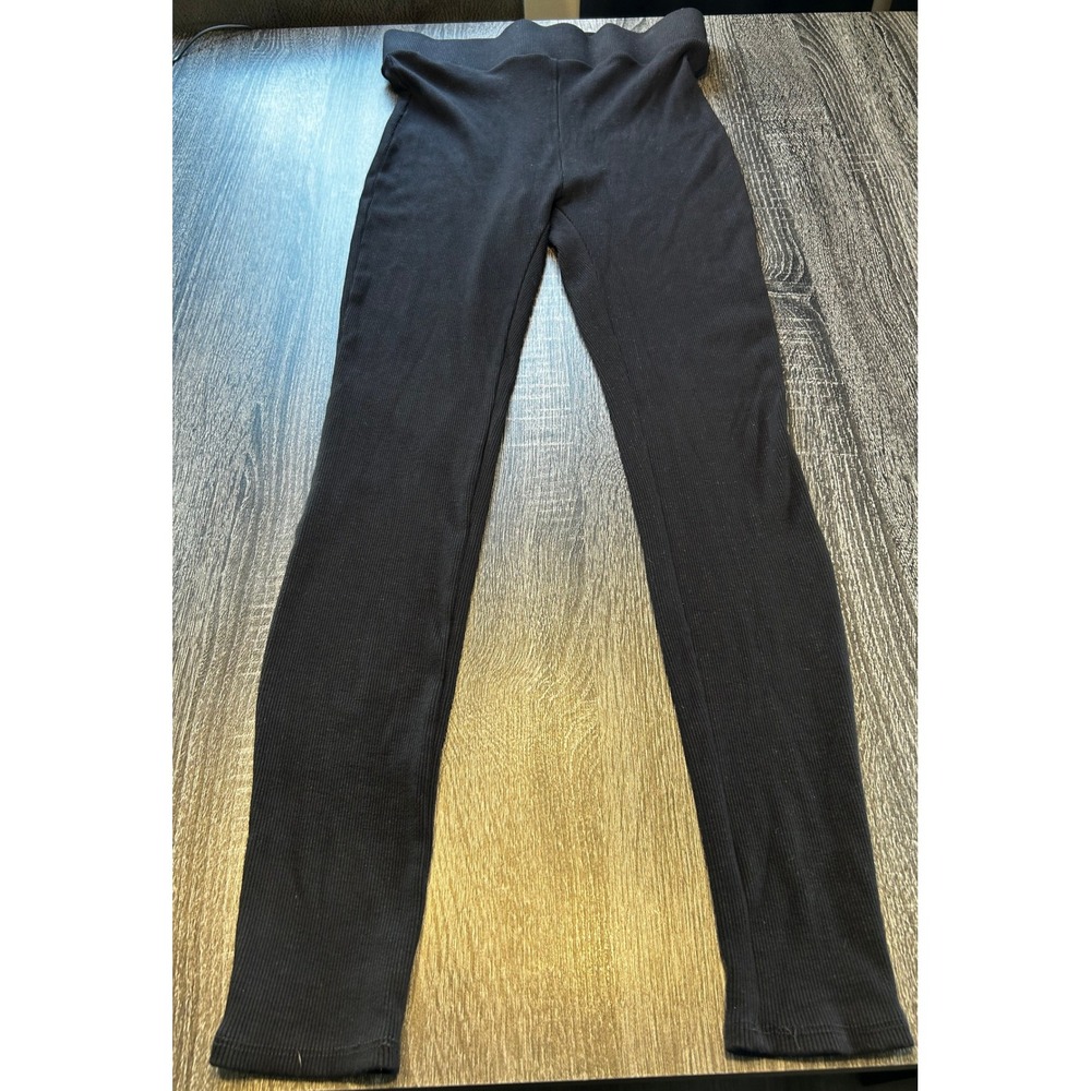 Fashion Nova Black‎ Ribbed High Waist Stretch Leggings Women's (Fits Large)